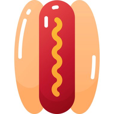 Sosis. Web simgesi basit illüstrasyon