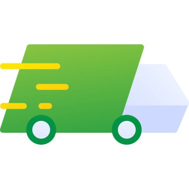 Teslimat. Web simgesi basit illüstrasyon