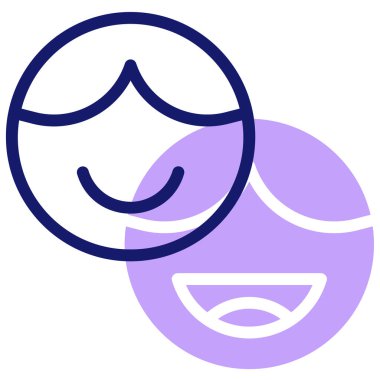 duygu simgeye, vektör illüstrasyonuna basit tasarıma bakar