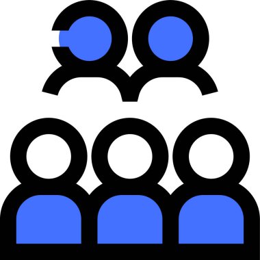 İş organizasyonu. Web simgesi illüstrasyonu