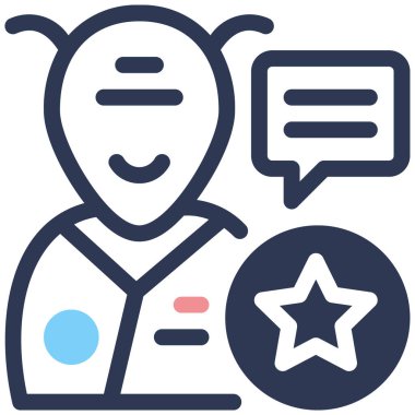 Uzaylı. Web simgesi vektör illüstrasyonu