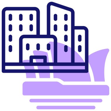 Bina. Web simgesi basit illüstrasyon