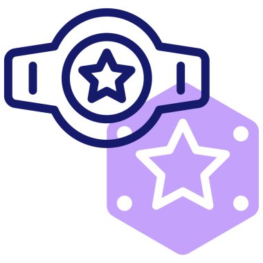 Şampiyon kemeri. Web simgesi basit illüstrasyon