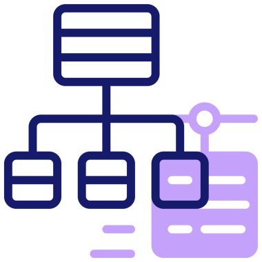 veritabanı. Web simgesi basit illüstrasyon