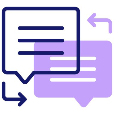 Konuş. Web simgesi basit illüstrasyon