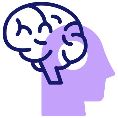 Beyin fırtınası ve zihin ikonu. Beynin özet çizimi