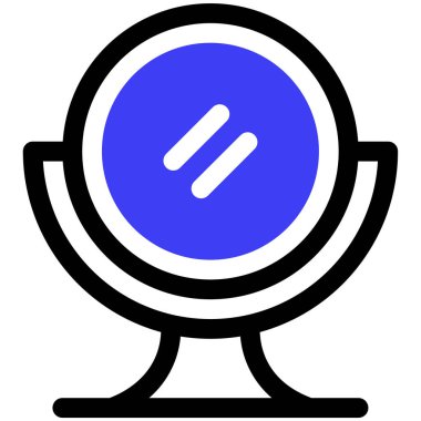 Ayna. Web simgesi basit illüstrasyon