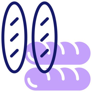 Ekmek. Web simgesi basit illüstrasyon