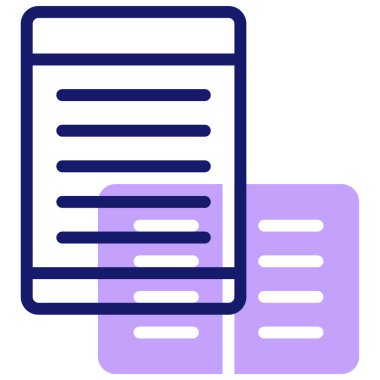 E-kitap. Web simgesi basit illüstrasyon