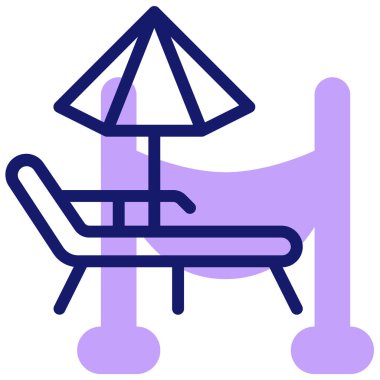 Sandalye. Web simgesi basit illüstrasyon