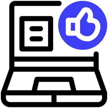 başparmak yukarı simgesi, web illüstrasyonu