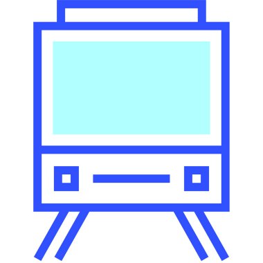 Modern tren simgesi, vektör illüstrasyonu