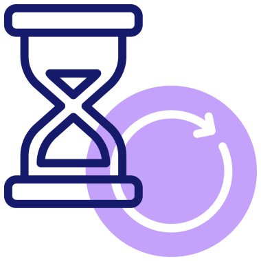 Kum saati. Web simgesi basit illüstrasyon