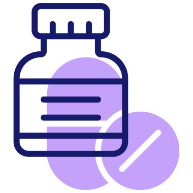 İlaç ve eczane illüstrasyonu, vektör illüstrasyonu basit tasarım