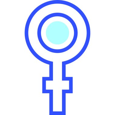 Kadın cinsiyet sembolü. Basit resimleme