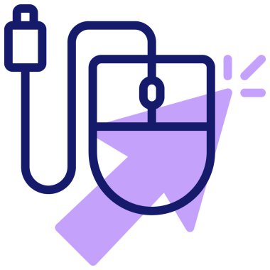 Bilgisayar faresi. Web simgesi basit illüstrasyon