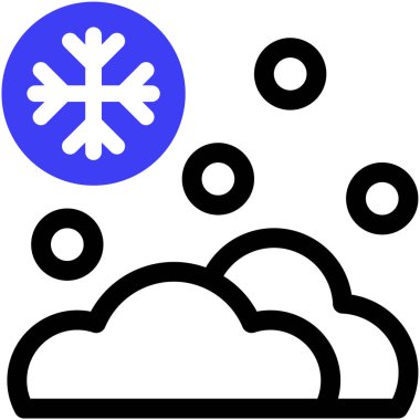 Kar. Web simgesi basit illüstrasyon 