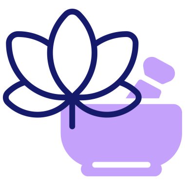 Nilüfer çiçeği. Basit illüstrasyon