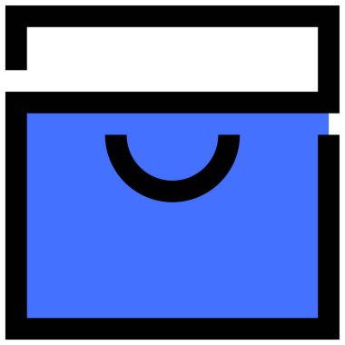 çanta simgesi, vektör illüstrasyonu basit tasarım