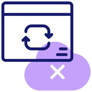 veri eşzamanlama simgesi, vektör illüstrasyonu basit tasarım