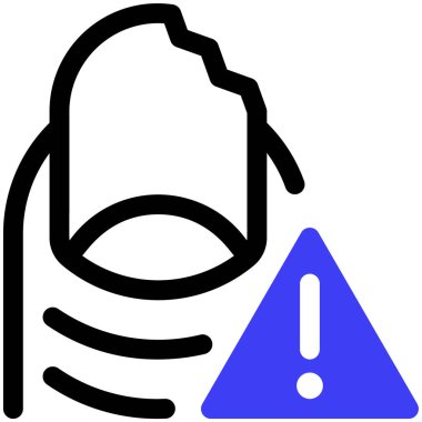 Kırık tırnak modern simgesi, vektör illüstrasyonu