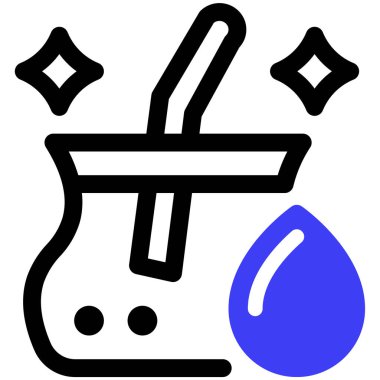 Paslanmaz saman simgesi, vektör illüstrasyonu 