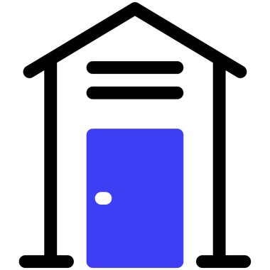 Soyunma odası simgesi, vektör illüstrasyonu basit tasarım