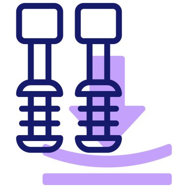 Spor salonu. Web simgesi basit illüstrasyon