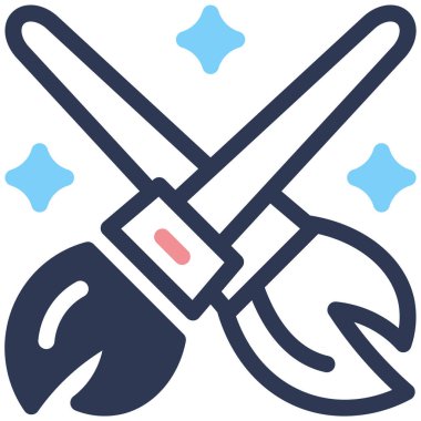 fırça. Web simgesi basit illüstrasyon