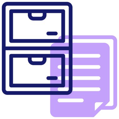 Çekmeceler. Web simgesi vektör illüstrasyonu