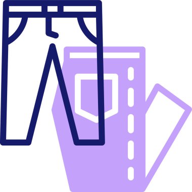 Pantolon. Web simgesi basit illüstrasyon