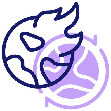 iklim değişikliği simgesi, vektör illüstrasyonu basit tasarım