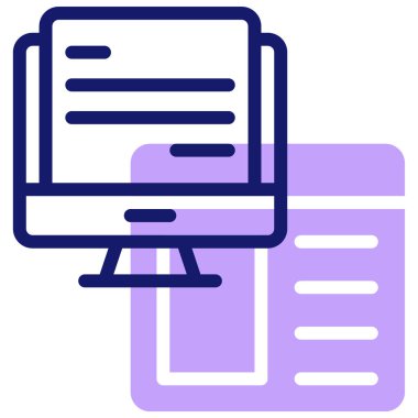 bilgisayar simgesi, vektör illüstrasyonu basit tasarım