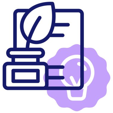 Edebiyat. Web simgesi basit illüstrasyon 