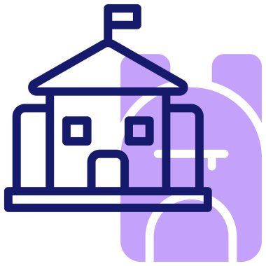 okul simgesi vektör illüstrasyonu