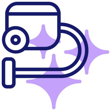 elektrikli süpürge web simgesi basit tasarım