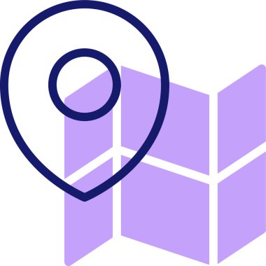 Harita iğnesi. Basit resimleme