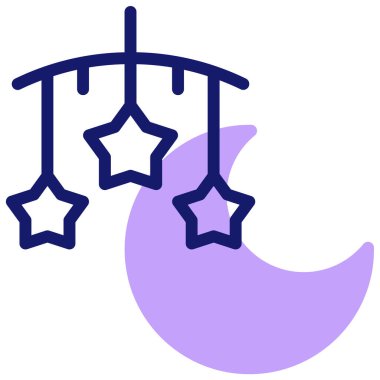 Beşik oyuncağı. Web simgesi basit illüstrasyon