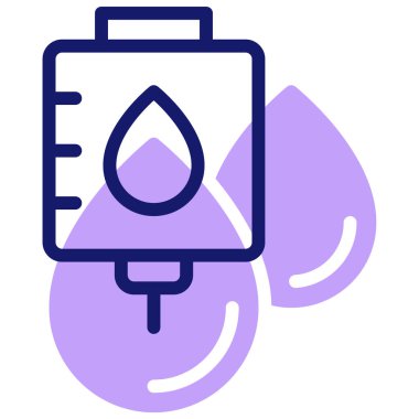 infüzyon simgesi, vektör illüstrasyonu basit tasarım