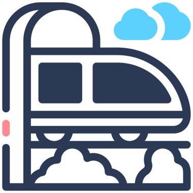 tren. Web simgesi basit illüstrasyon