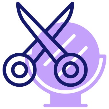 Makas simgesi, vektör illüstrasyonu 