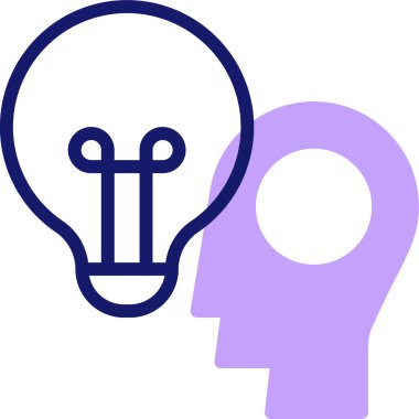 fikir simgesi, vektör illüstrasyonu basit tasarım