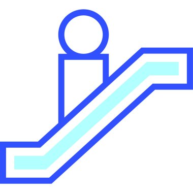 yürüyen merdiven modern simgesi, vektör illüstrasyonu