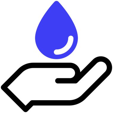 Su. Web simgesi basit illüstrasyon