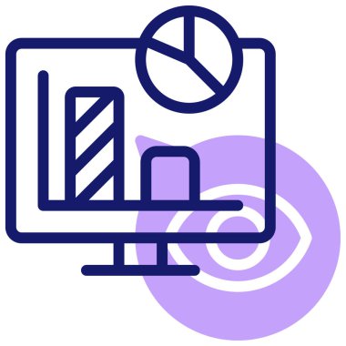 veri görselleştirme. Web simgesi vektör illüstrasyonu