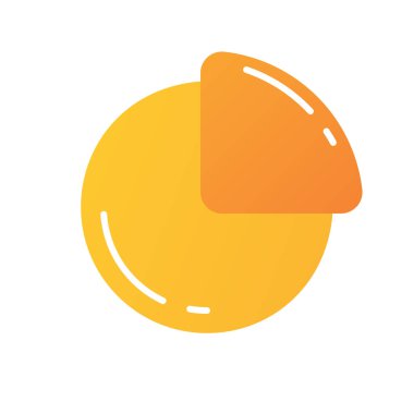 Pasta grafiğinin vektör çizimi modern simge