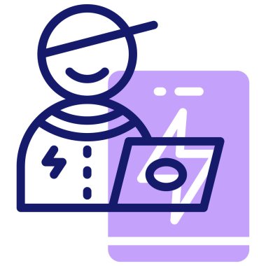 İnek simgesi, vektör illüstrasyonu basit tasarım