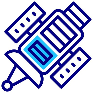 uydu simgesi vektör illüstrasyonu