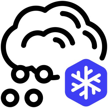 Kar. Web simgesi basit illüstrasyon 