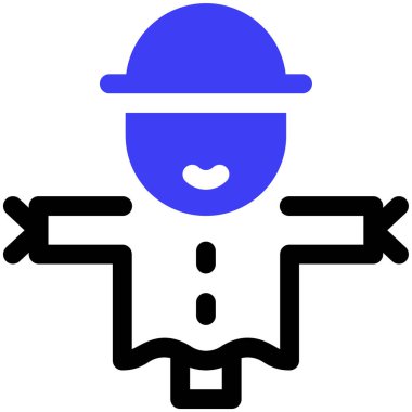 Korkuluk. Web simgesi basit tasarım